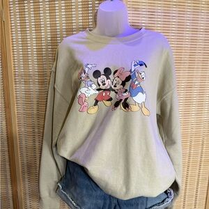 Gildan Cream Sweater with Cartoon Characters
